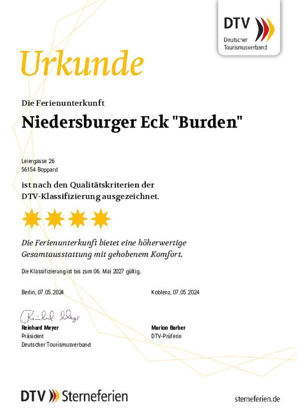 Niedersburger Eck, Wandern, Radfahren, Geniessen, Erholen Apartment Boppard Exterior foto